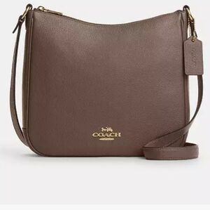 Coach Ellie File Bag in Brown with Gold Hardware